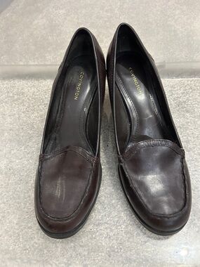 Covington Women's Dark Brown Leather Slip-On Loafers